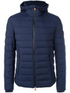 Save The Duck Hooded Padded Jacket, Men's, Size: Medium, Blue, Nylon/spandex/elastane