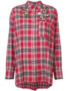Cinq A Sept Tartan Oversized Shirt - Red
