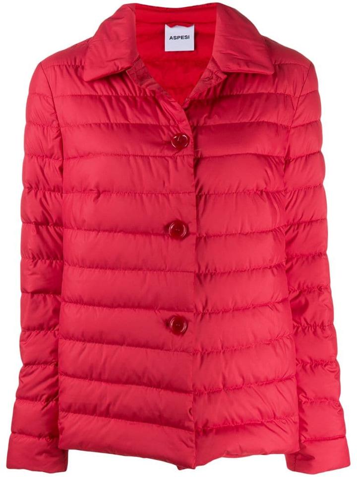 Aspesi New Noce Pecan Puffer Jacket - Red