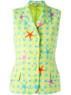 Versace Vintage Starfish Print Vest, Women's, Size: 40, Green