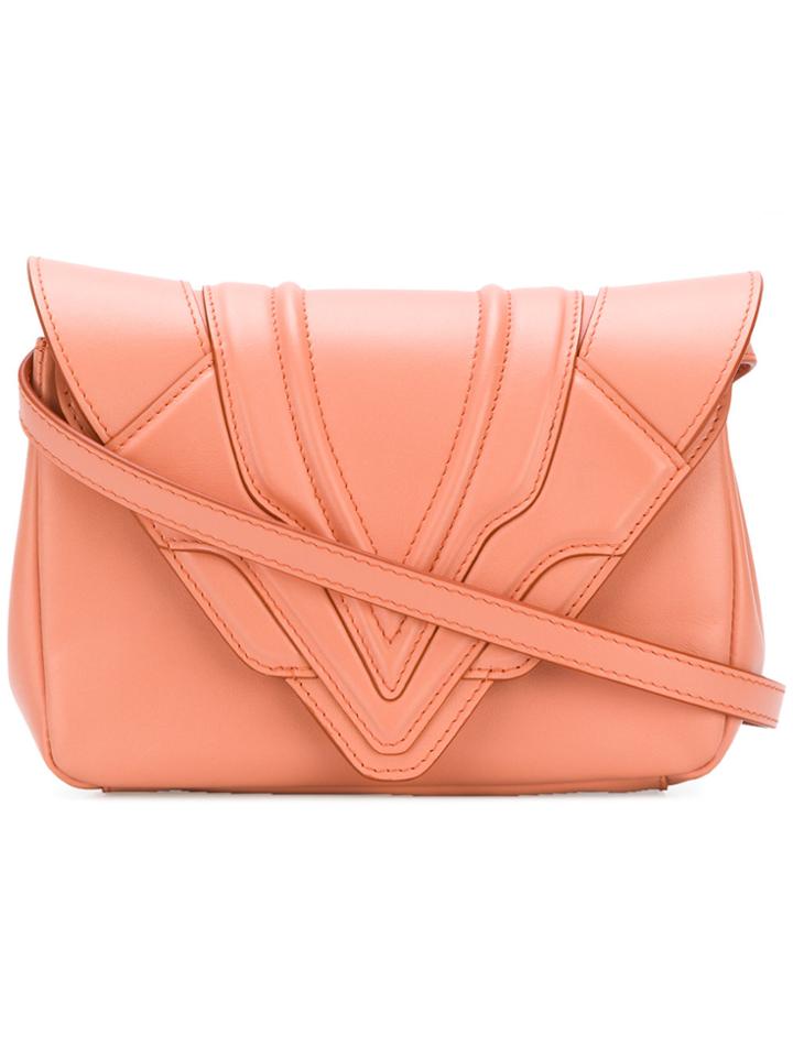 Elena Ghisellini Panelled Flap Handbag - Pink & Purple