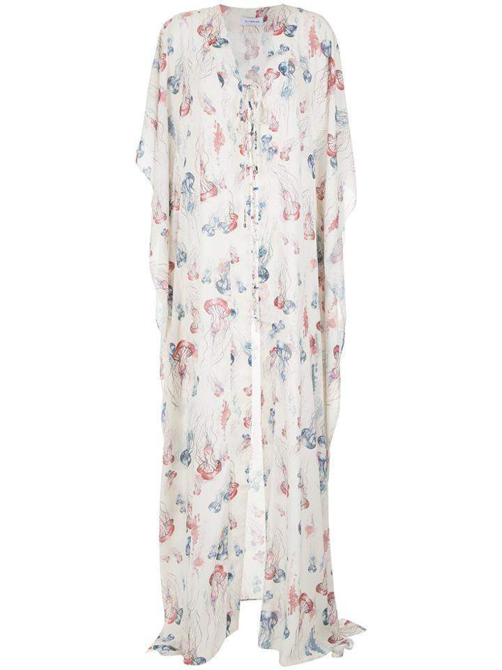 Olympiah Printed Maxi Dress - White