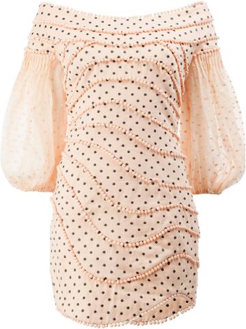 Zimmermann Polka Dots Mini Dress - Pink & Purple