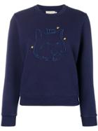 Maison Kitsuné Embroidered Fox Sweatshirt - Blue