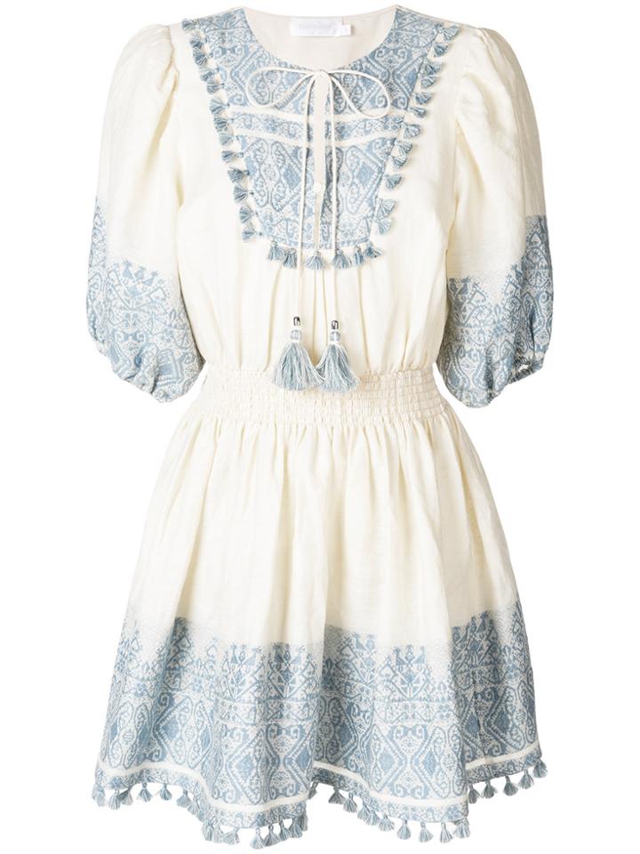 Zimmermann Short Printed Dress - Nude & Neutrals