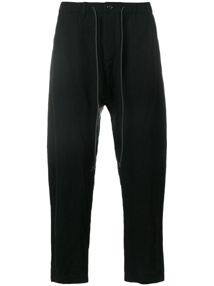 Kazuyuki Kumagai Drop-crotch Trousers - Black