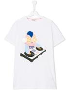 Fendi Kids Teen Printed T-shirt - White