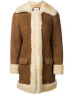 Saint Laurent Afghan Coat, Women's, Size: 38, Brown, Sheep Skin/shearling