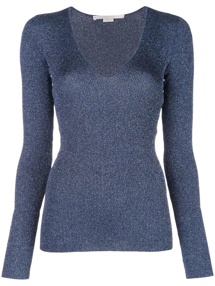 Stella Mccartney Ribbed Knit Top - Blue