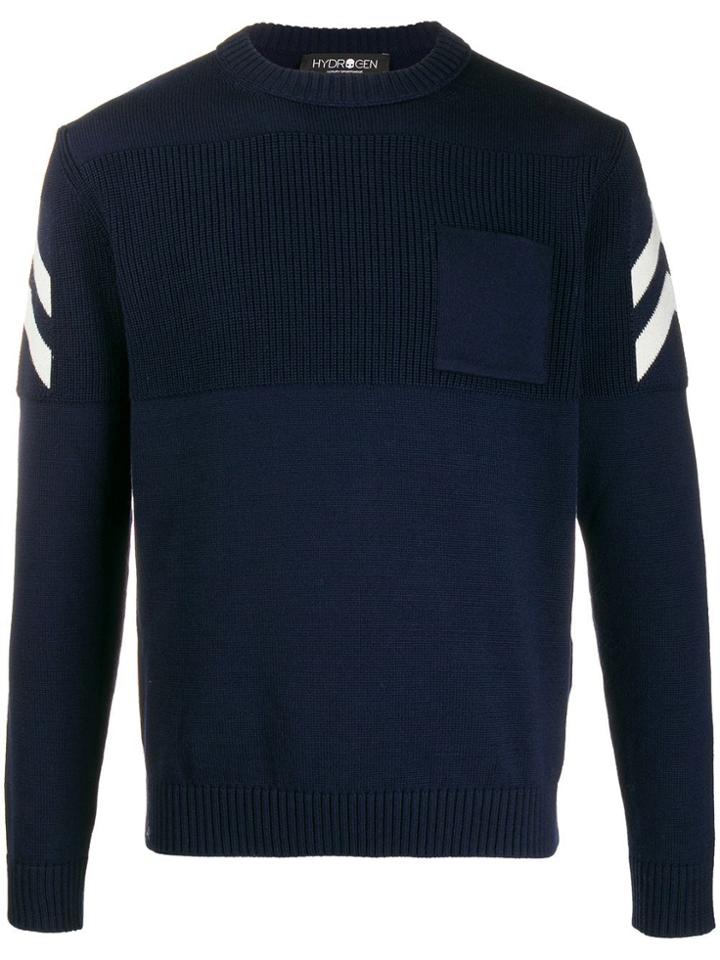 Hydrogen Ribbed Panel Jumper - Blue