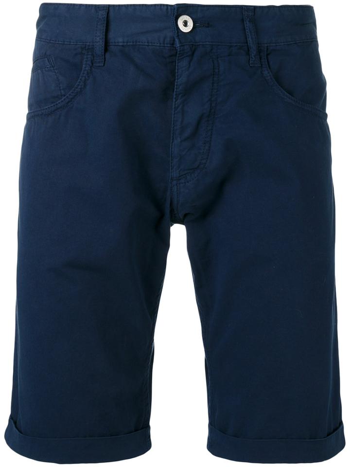 Armani Jeans Classic Chino Shorts, Men's, Size: 54, Blue, Cotton