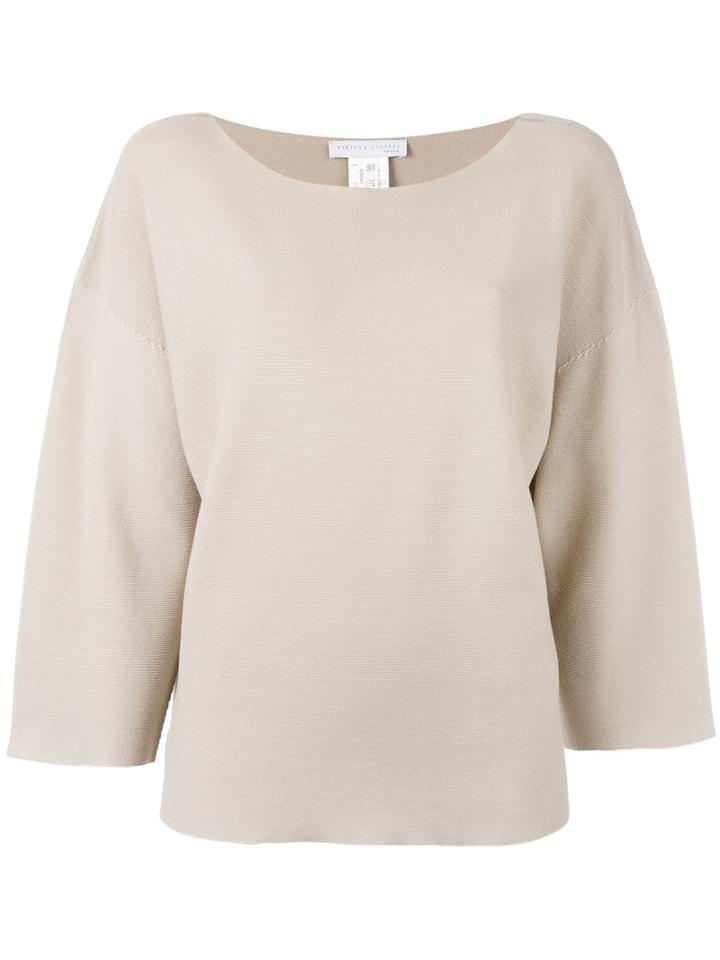 Fabiana Filippi - Three-quarters Flared Sleeves Jumper - Women - Cotton - 42, Women's, Nude/neutrals, Cotton