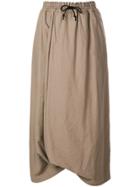 Y's Asymmetric High Waisted Skirt - Nude & Neutrals