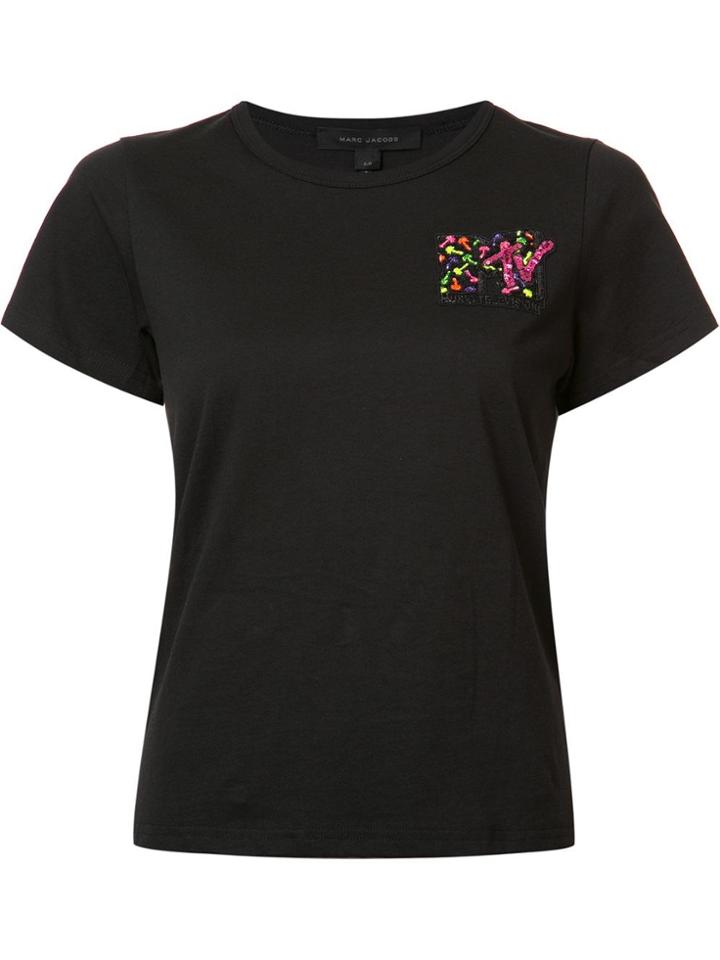 Marc Jacobs Marc Jacobs X Mtv Embroidered Classics T-shirt - Black