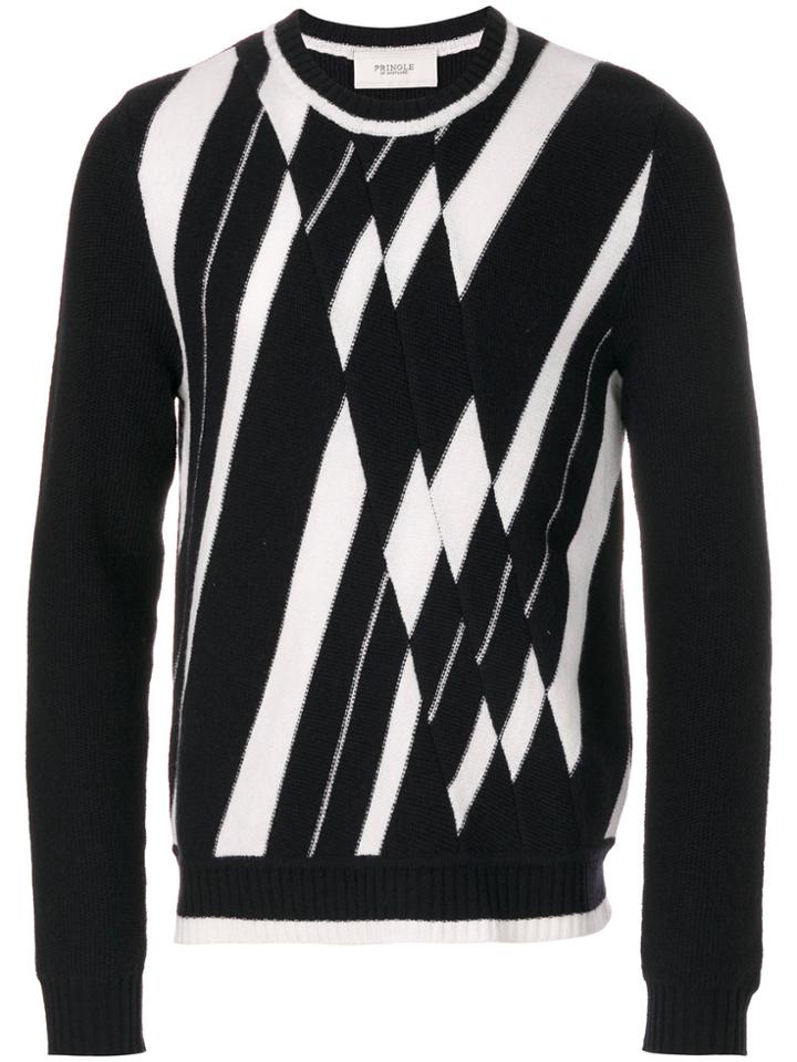 Pringle Of Scotland Patchwork Argyle Jumper - Blue