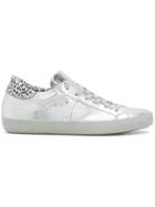 Philippe Model Leopard Print Detail Sneakers - Metallic