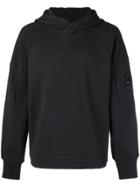 Cp Company Plain Hoodie - Black