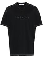 Givenchy Columbian-fit Distressed Logo T-shirt - Black