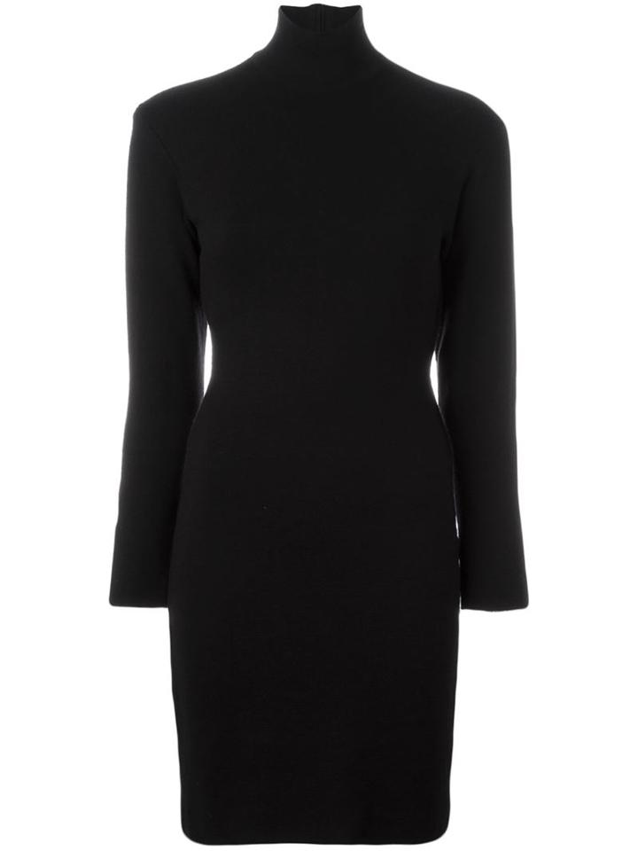 Gianfranco Ferre Vintage Fitted Turtleneck Knit Dress
