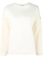 Moncler Contrast Sleeve Sweatshirt, Women's, Size: Small, Nude/neutrals, Cotton/polyamide/polyester/modal