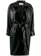 Alexandre Vauthier Patent Trench Coat - Black
