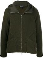 Emporio Armani Contrast-trimmed Zip-up Hoodie - Green