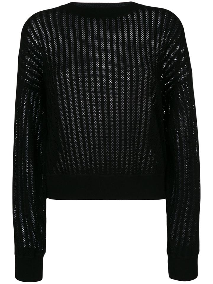 Theory Ribbed Detail Jumper - Black