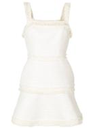 Alexis Frayed Trim Dress - Nude & Neutrals