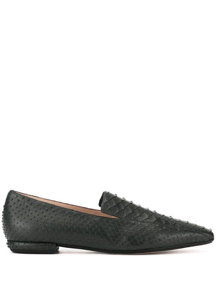 Rodo Snakeskin-effect Loafers - Green