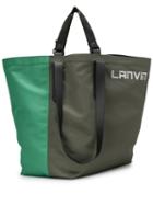 Lanvin Two Tone Logo Tote Bag - Green