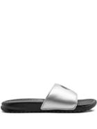 Nike Benassi Jdi Print Sliders - Silver