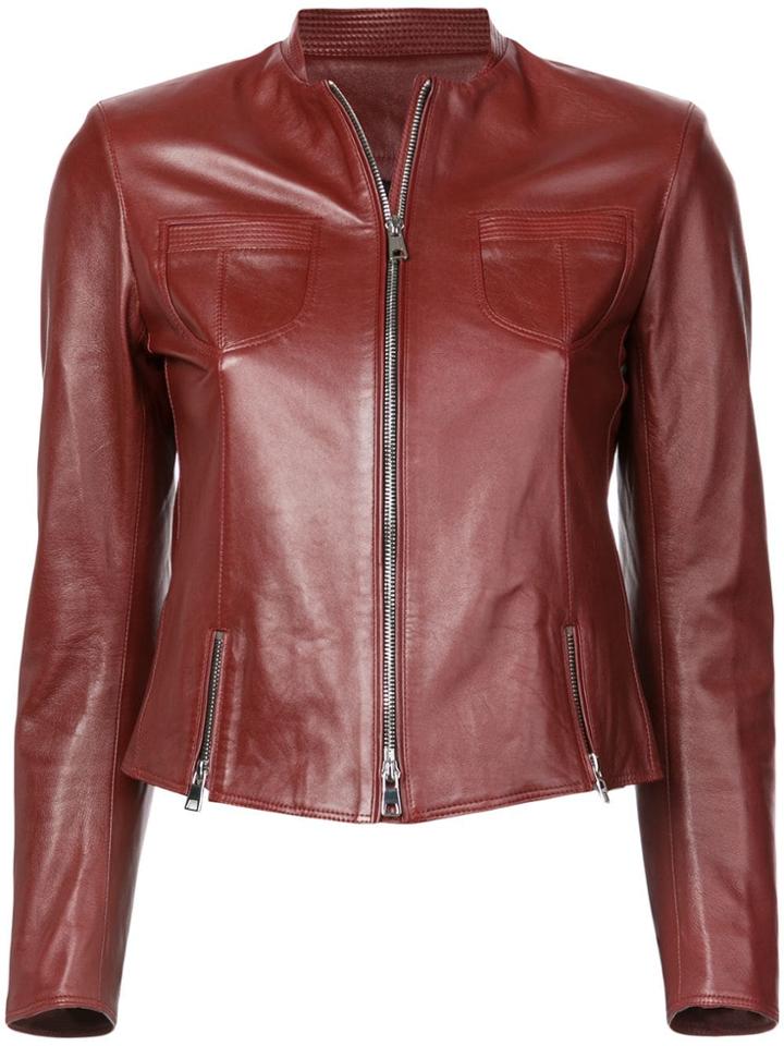 Sylvie Schimmel Round Neck Jacket - Red