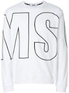 Msgm Macro Logo Sweatshirt - White