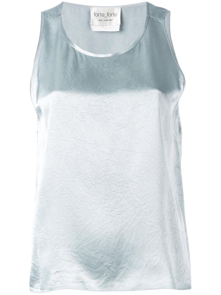 Forte Forte Round Neck Tank, Women's, Size: Ii, Blue, Viscose