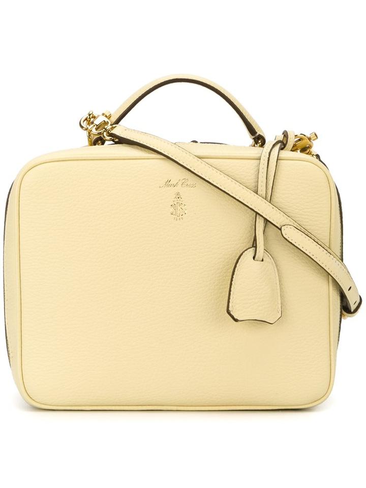 Mark Cross Removable Strap Zipped Tote, Women's, White