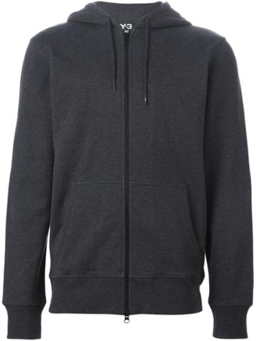 Y-3 - Drawstring Hoodie - Men - Cotton/spandex/elastane - L, Grey, Cotton/spandex/elastane