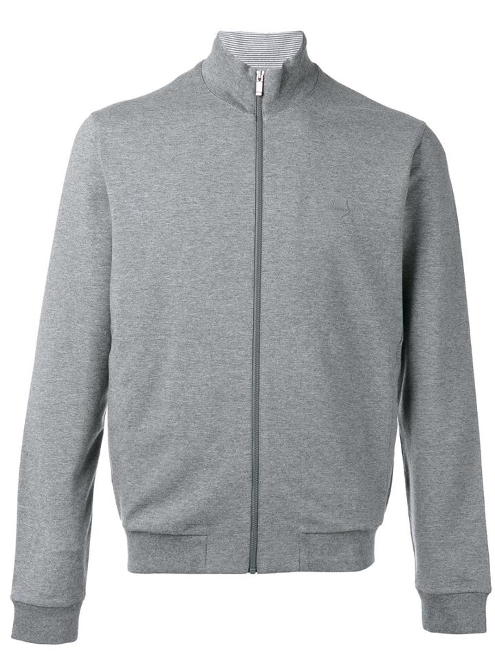 Z Zegna - High Neck Zipped Sweatshirt - Men - Cotton/spandex/elastane/modal - Xl, Grey, Cotton/spandex/elastane/modal