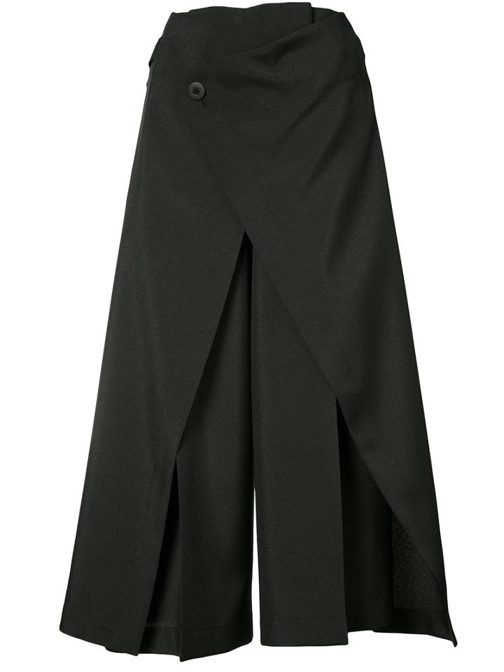 Pleated Details Cropped Trousers - Women - Polyester - 3, Black, Polyester, 132 5. Issey Miyake
