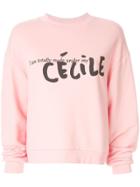 Être Cécile Contrast Logo Sweatshirt - Pink