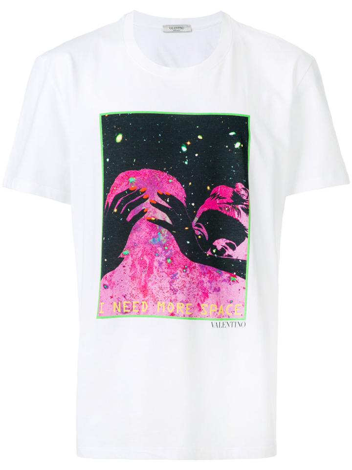 Valentino I Need More Space Print T-shirt - White