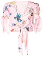 Borgo De Nor Miranda Floral Print Tied Shirt - Pink