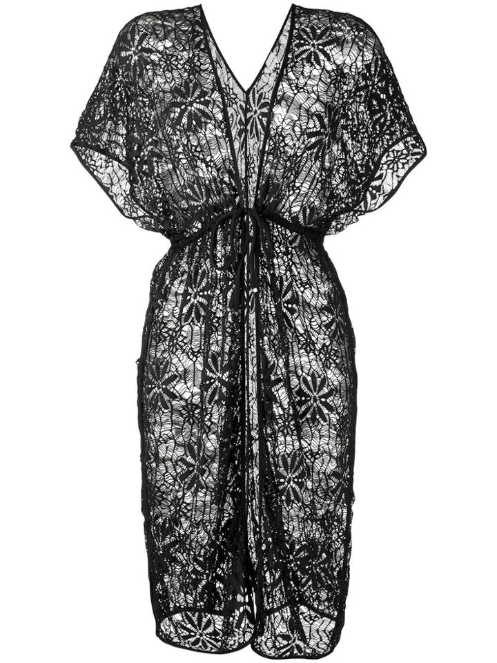 Amir Slama Lace Beach Dress - Black