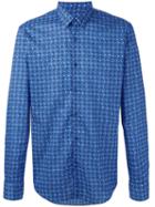 Fendi Bag Bugs Shirt, Size: 41, Blue, Cotton