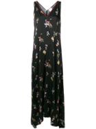 Forte Forte Floral Embroidered Maxi Dress - Blue