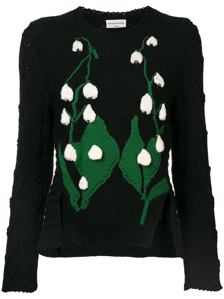 Sonia Rykiel Crewneck Snowdrop Sweater - Black