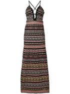 M Missoni Ruffle Trim Knit Maxi Dress - Multicolour