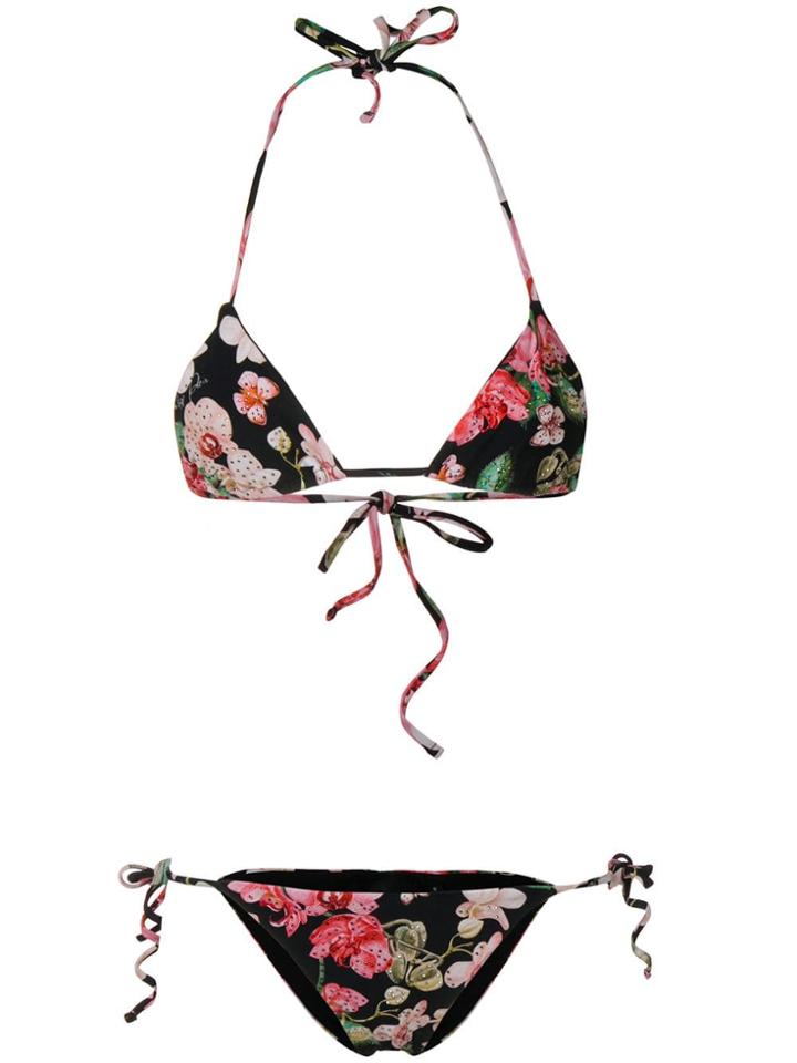 Philipp Plein Floral Sequinned Two-piece - Black