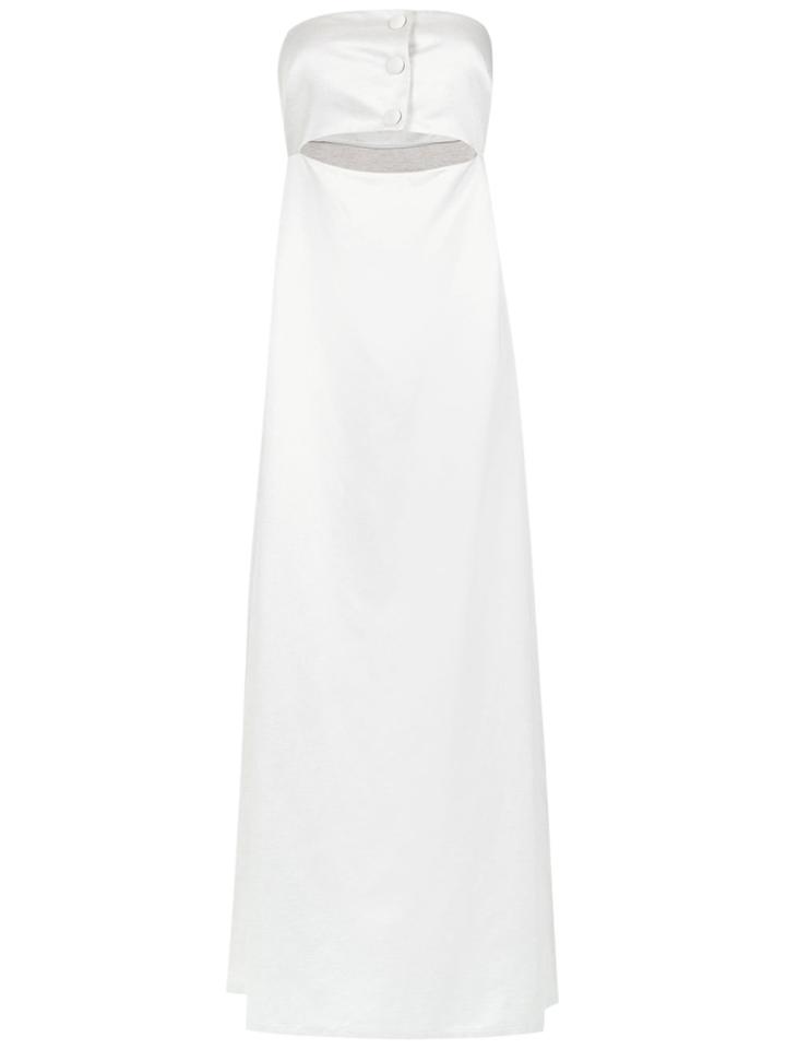 Adriana Degreas Bandeau Maxi Dress - White
