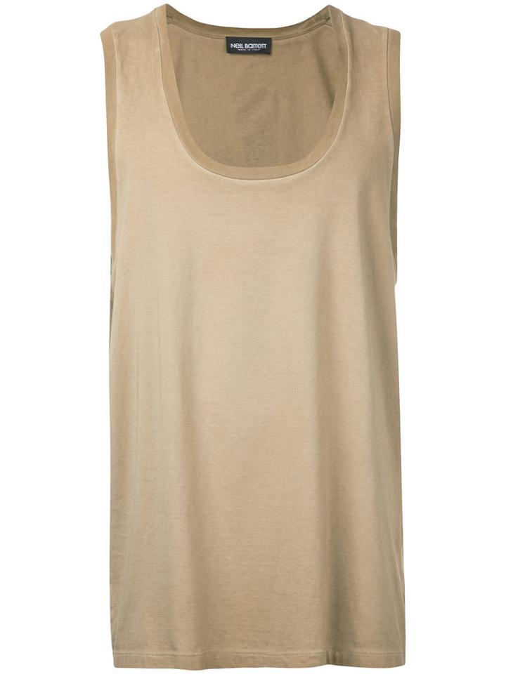 Neil Barrett - Graphic Print Tank Top - Men - Cotton - L, Brown, Cotton