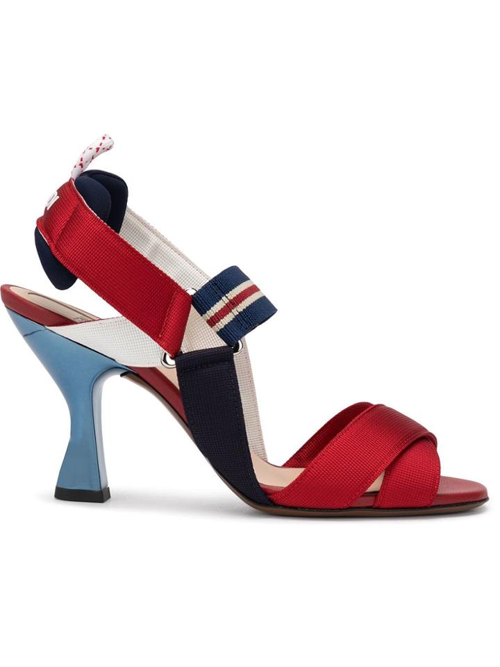 Fendi Colibrì Slingback Sandals - Red